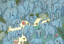 Desafio viral de apenas 5 segundos: localize o rinoceronte escondido entre os elefantes.