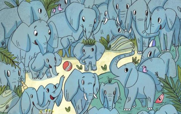 Desafio viral de apenas 5 segundos: localize o rinoceronte escondido entre os elefantes.