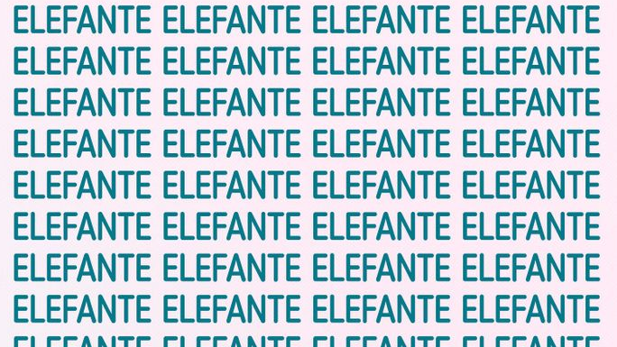 Teste: tente encontrar a palavra diferente em menos de 5 segundos.