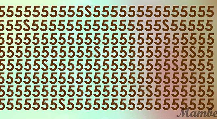 O desafio do dia consiste em localizar todos os números “5” que se transformaram em letras. Preparado?