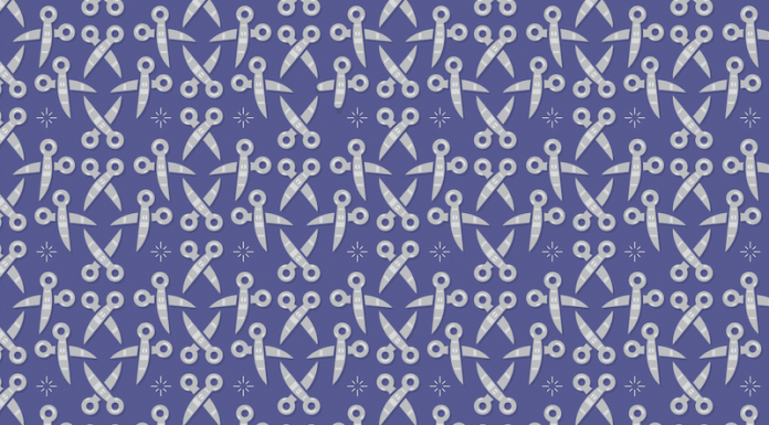 Desafio visual: Encontre as 2 tesouras de ponta redonda.