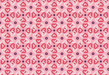 Na imagem existem 2 pares de corações entrelaçados e você deve localizá-los.