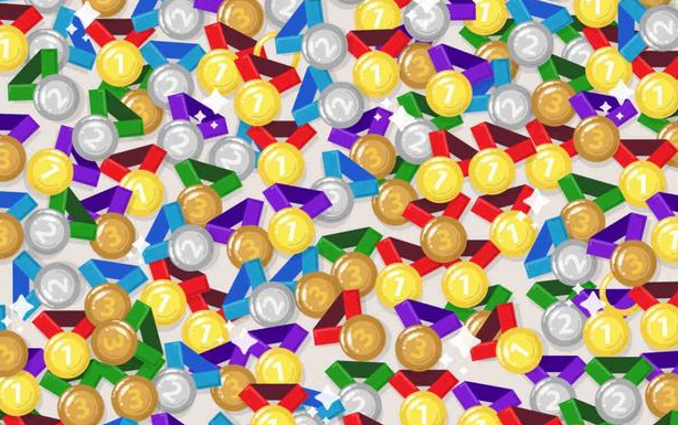 Deixe a preguiça de lado: Você deve encontrar os anéis entre as medalhas!