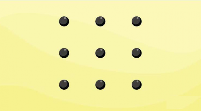 Desafio complicado: Parece simples conectar todos os pontos usando apenas quatro linhas? Diga como fazer.🥰