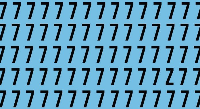 Teste sua visão: Encontre o “intruso” entre os números 7.