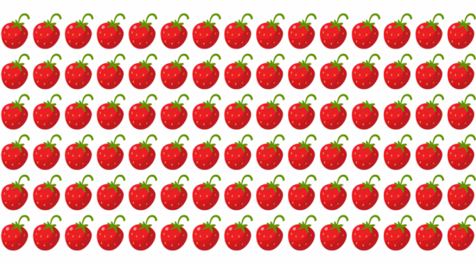 O quebra-cabeça visual dos morangos: 99% não conseguem encontrar o “ímpar” em menos de 15 segundos. E você?