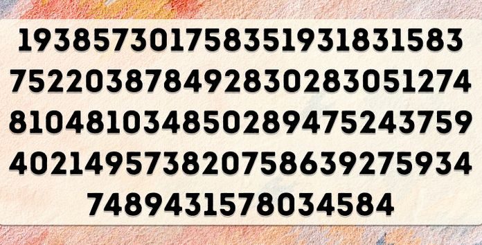 7 testes rápidos e divertidos que testarão sua visão: Encontre o nº 6 na primeira imagem.