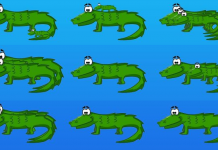 Desperte seu detetive interior: diga-nos quantos animais tem em 9 imagens? Quantos jacarés na imagem 1?