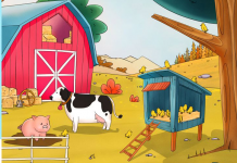 Estás habilitado a brincar? Encontre o galo na imagem da fazenda!