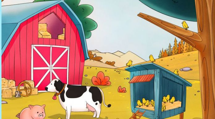 Estás habilitado a brincar? Encontre o galo na imagem da fazenda!