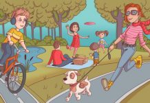 Sem preguiça: Encontre o hipopótamo escondido.