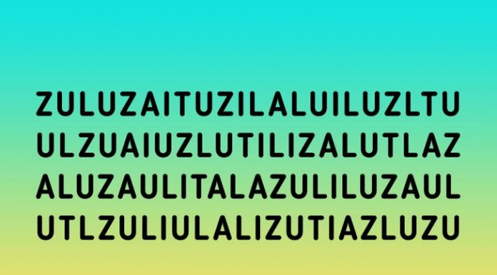 Encontre a palavra “azul”na imagem. Quantas você localizou?