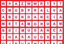 ✨ Uma mensagem em uma palavra encontrada na sopa de letrinhas✨