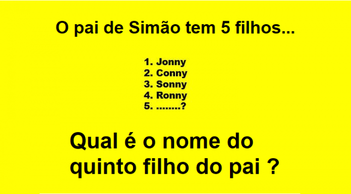 Apenas 1 em cada 5 pode resolver este quebra-cabeça de uma vez! Você sabe o nome do quinto filho do pai?