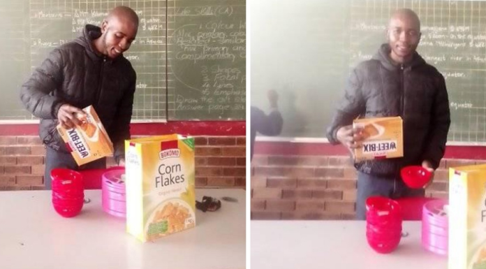 Professor sul-africano alimenta seus alunos com seu próprio salário