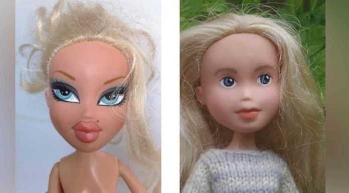 Artista remove maquiagem de bonecas contra a sexualização excessiva