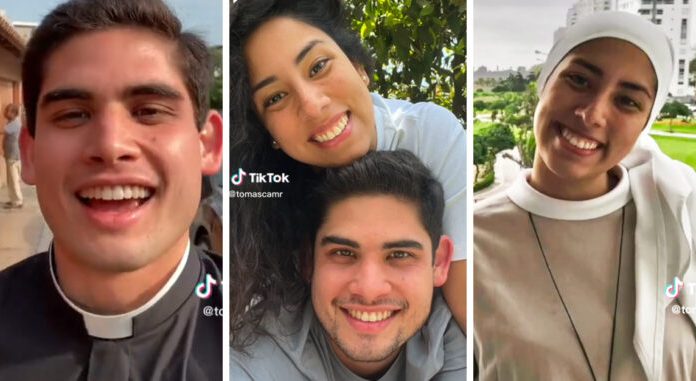 Freira e padre deixam seus hábitos para começar um romance e mostram sua história no TikTok