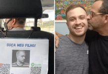 Pai uber coloca anúncio de filho cantor em seu carro e garoto consegue gravadora: “Ouça meu filho”
